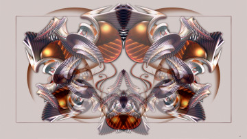 Картинка 3д графика fractal фракталы узор