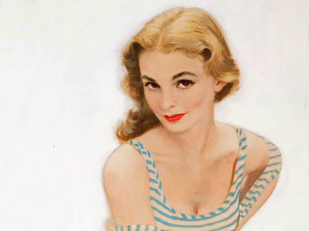 Обои картинки фото stanley, borack, рисованные, блондинка