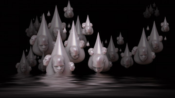 Картинка 3д графика creatures существа лица