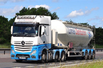 Картинка автомобили mercedes+trucks тяжелый грузовик седельный тягач