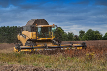 Картинка техника комбайны комбайн поле