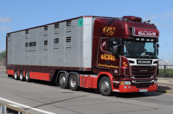 Картинка автомобили scania+ выставка улица тяжелый грузовик седельный тягач