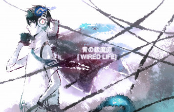 Картинка аниме -headphones+&+instrumental музыка наушники безразличие парень persona92 art