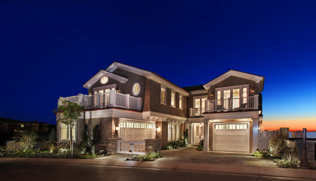 Обои картинки фото города, - здания,  дома, дизайн, дома, огни, ночь, ландшафт