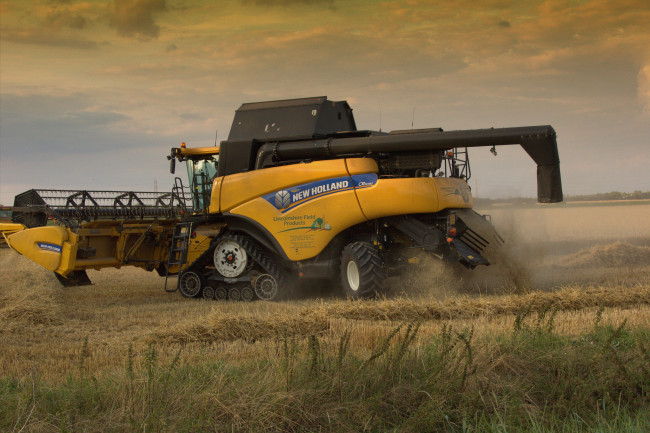 Обои картинки фото техника, комбайны, поле, комбайн