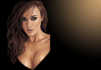 Картинка рисованное люди фон взгляд девушка