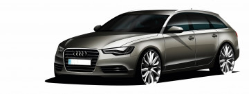Картинка автомобили 3д audi a6 c7 avant скетч