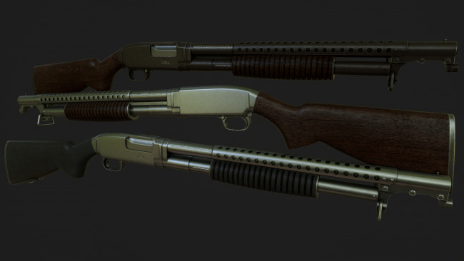 Обои картинки фото оружие, 3d, винчестер