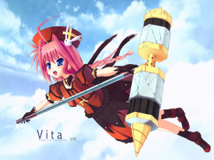 Картинка аниме mahou+shoujo+lyrical+nanoha фон взгляд девушка