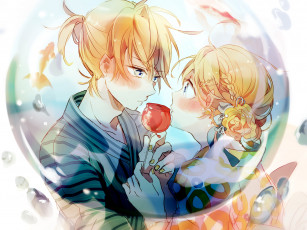 Картинка аниме vocaloid kagamine len rin