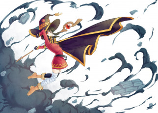 Картинка аниме kono+subarashii+sekai+ni+shukufuku+wo взгляд фон девушка