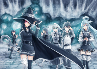 Картинка аниме kono+subarashii+sekai+ni+shukufuku+wo девушка взгляд фон