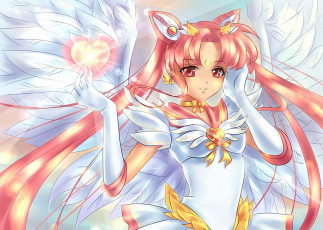 Картинка аниме sailor+moon девушка chibi moon chibiusa взгляд сердце крылья