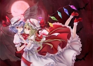 Картинка аниме touhou взгляд девушка фон