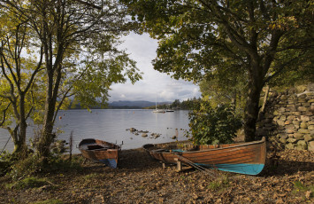 Картинка корабли лодки +шлюпки лес река