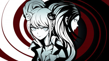 Картинка аниме danganronpa взгляд девушка фон