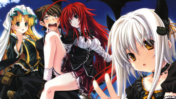 Картинка аниме highschool+dxd взгляд девушки фон