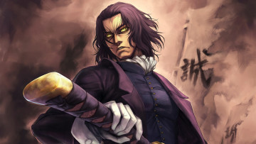 Картинка аниме оружие +техника +технологии самурай