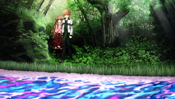 Картинка аниме rewrite фон взгляд девушка