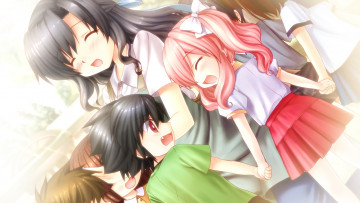 Картинка аниме rewrite фон взгляд девушки