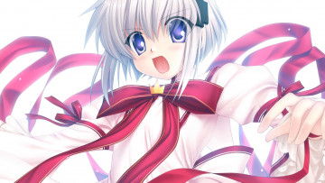 обоя аниме, rewrite, взгляд, девушка, фон