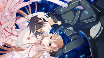 Картинка аниме sword+art+online девушка взгляд фон