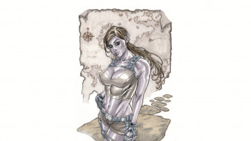 Картинка рисованное комиксы взгляд фон девушка карта