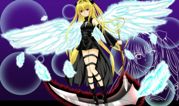 Картинка аниме to+love+ru девушка взгляд фон