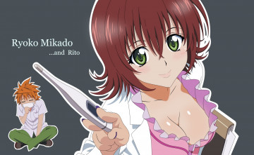 Картинка аниме to+love+ru девушка фон взгляд