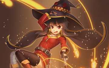 Картинка аниме kono+subarashii+sekai+ni+shukufuku+wo фон взгляд девушка