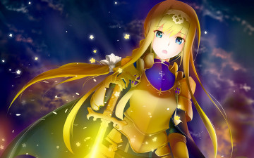 Картинка аниме sword+art+online девушка взгляд фон