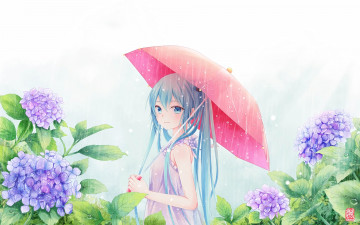 Картинка аниме vocaloid фон взгляд девушка