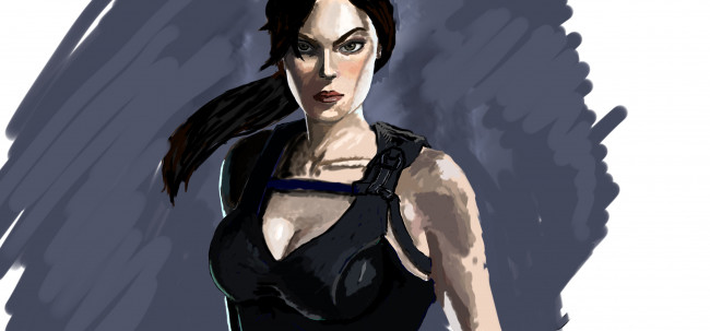 Обои картинки фото рисованное, комиксы, взгляд, девушка, фон