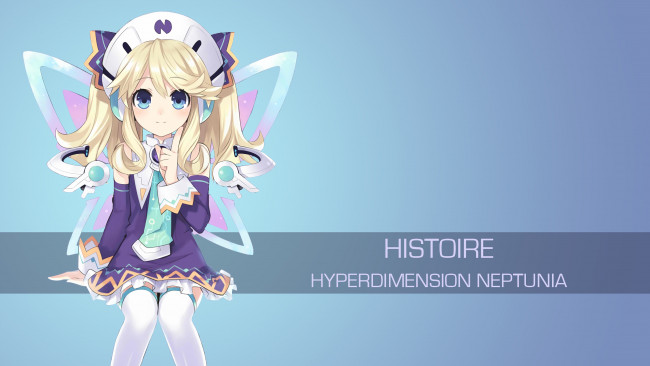 Обои картинки фото аниме, hyperdimension neptunia, взгляд, девушка, фон
