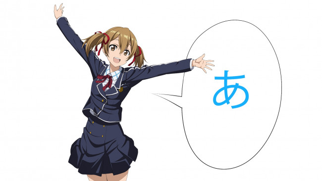 Обои картинки фото аниме, sword art online, девушка, фон, взгляд