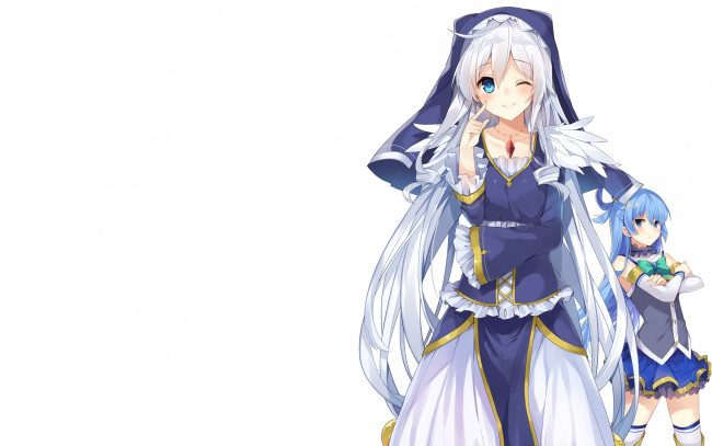 Обои картинки фото аниме, kono subarashii sekai ni shukufuku wo, фон, взгляд, девушка