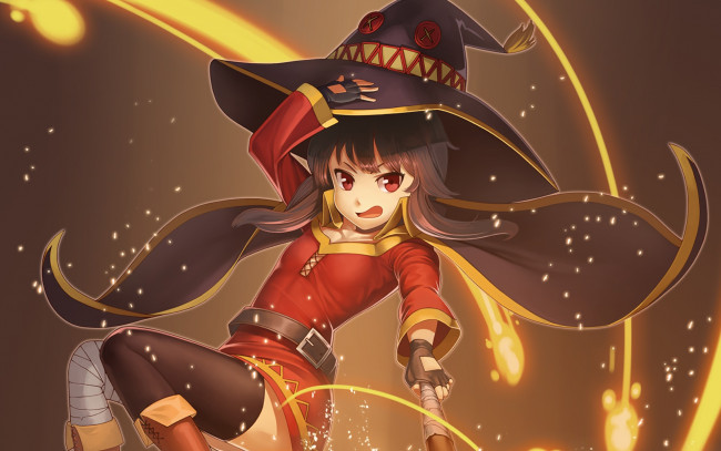 Обои картинки фото аниме, kono subarashii sekai ni shukufuku wo, фон, взгляд, девушка