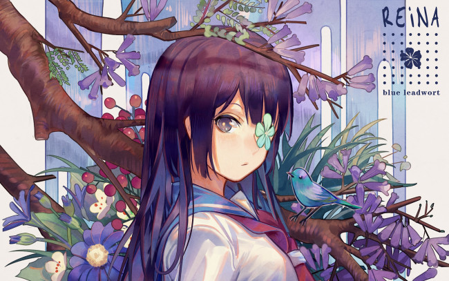 Обои картинки фото аниме, sound horizon, взгляд, девушка, фон