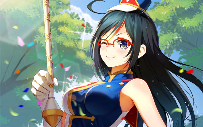 Обои картинки фото аниме, sound horizon, взгляд, фон, девушка