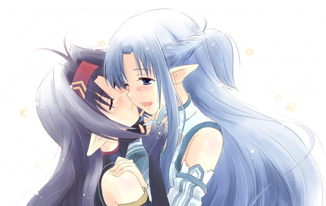 Обои картинки фото аниме, sword art online, взгляд, девушка, фон