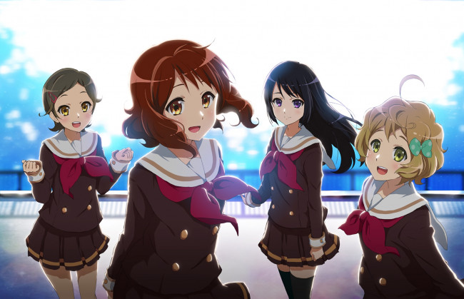 Обои картинки фото аниме, sound horizon, взгляд, девушки, фон