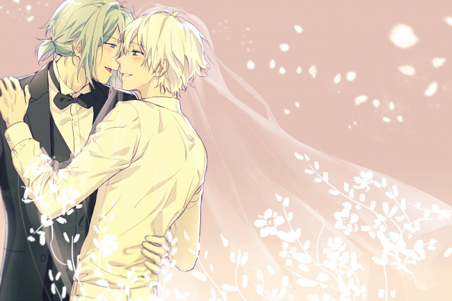 Обои картинки фото аниме, idolish7, yotsuba, tamaki, ousaka, sougo