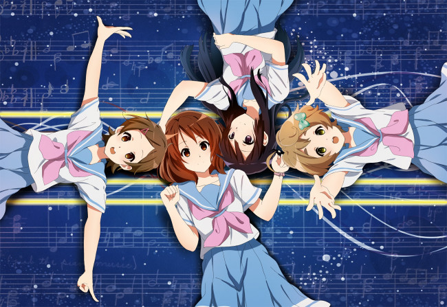 Обои картинки фото аниме, sound horizon, фон, взгляд, девушки