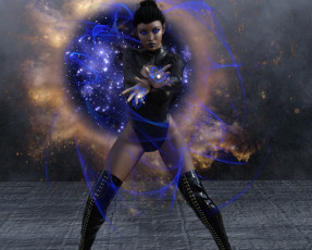 Картинка 3д+графика фантазия+ fantasy девушка взгляд фон