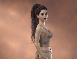 обоя 3д графика, люди , people, фон, девушка, взгляд