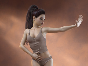 обоя 3д графика, люди , people, фон, взгляд, девушка