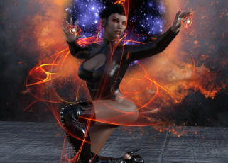 Картинка 3д+графика фантазия+ fantasy взгляд девушка фон