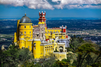 Картинка castelo+da+pena+sintra+portugal города -+дворцы +замки +крепости castelo da pena sintra portugal