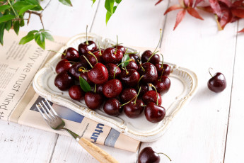 Картинка еда вишня +черешня черешня ягода сочная вкусная
