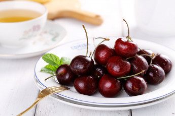 Картинка еда вишня +черешня сочная ягода черешня вкусная